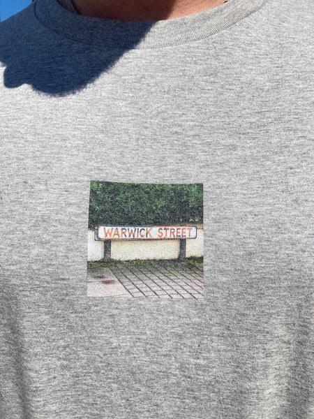 Signage Graphic Tee in Grey